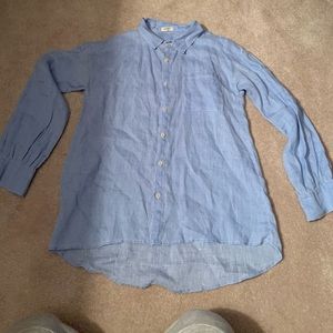 Dylan (S) blue long sleeve button up shirt